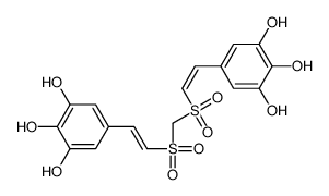 5-[2-[2-(3,4,5-trihydroxyphenyl)ethenylsulfonylmethylsulfonyl]ethenyl]benzene-1,2,3-triol Structure