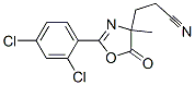 4-Oxazolepropanenitrile,2-(2,4-dichlorophenyl)-4,5-dihydro-4-methyl-5-oxo- Structure