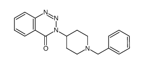1-benzyl-4-(3,4-dihydro-4-oxo-1,2,3-benzotriazin-3-yl)piperidine Structure