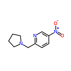 5-Nitro-2-(1-pyrrolidinylmethyl)pyridine结构式
