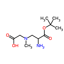 N-{2-Amino-3-[(2-methyl-2-propanyl)oxy]-3-oxopropyl}-N-methylglycine Structure