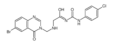 2-[(6-bromo-4-oxo-quinazolin-3-yl)methylamino]-N-[(4-chlorophenyl)carb amoyl]acetamide picture