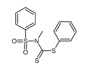 phenyl N-(benzenesulfonyl)-N-methylcarbamodithioate结构式