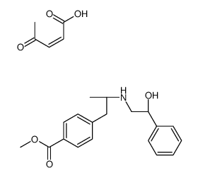 methyl 4-[(2S)-2-[[(2S)-2-hydroxy-2-phenylethyl]amino]propyl]benzoate,(E)-4-oxopent-2-enoic acid Structure