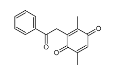 2,5-dimethyl-3-phenacylcyclohexa-2,5-diene-1,4-dione结构式