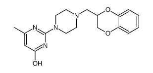 [1-(1,4-benzodioxan-2-ylmethyl)-4-(6-methyl-4-hydroxypyrimidine-2-yl)]piperazine结构式