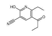 6-ethyl-2-oxo-5-propanoyl-1H-pyridine-3-carbonitrile结构式