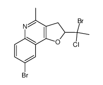 8-bromo-2-(1-bromo-1-chloroethyl)-4-methyl-2,3-dihydrofuro[3,2-c]quinoline结构式