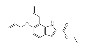 ethyl 7-allyl-6-allyloxyindole-2-carboxylate结构式