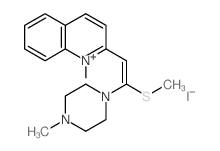 1-methyl-2-[(Z)-2-(4-methylpiperazin-1-yl)-2-methylsulfanyl-ethenyl]-2H-quinoline Structure