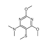 2,6-dimethoxy-N,N-dimethyl-5-methylsulfanylpyrimidin-4-amine结构式