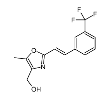 [5-methyl-2-[2-[3-(trifluoromethyl)phenyl]ethenyl]-1,3-oxazol-4-yl]methanol结构式