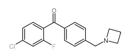 4'-AZETIDINOMETHYL-4-CHLORO-2-FLUOROBENZOPHENONE结构式