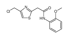 2-Thiazoleacetamide, 4-(chloromethyl)-N-(2-methoxyphenyl)结构式