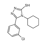 3-(3-chlorophenyl)-4-cyclohexyl-1H-1,2,4-triazole-5-thione Structure