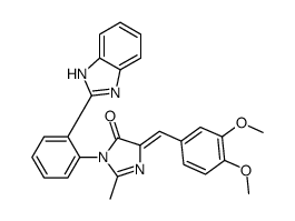 (5Z)-3-[2-(1H-benzimidazol-2-yl)phenyl]-5-[(3,4-dimethoxyphenyl)methylidene]-2-methylimidazol-4-one Structure