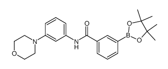 N-(3-morpholinophenyl)-3-(4,4,5,5-tetramethyl-1,3,2-dioxaborolan-2-yl)benzamide结构式