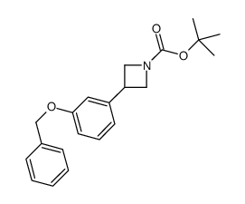 3-(3-(苄氧基)苯基)氮杂丁烷-1-羧酸叔丁酯结构式