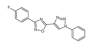 3-(4-fluorophenyl)-5-(1-phenyltriazol-4-yl)-1,2,4-oxadiazole Structure