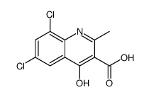 3-Quinolinecarboxylic acid, 6,8-dichloro-4-hydroxy-2-methyl-结构式