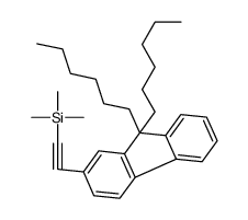 2-(9,9-dihexylfluoren-2-yl)ethynyl-trimethylsilane结构式