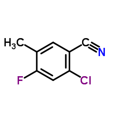 2-Chloro-4-fluoro-5-methylbenzonitrile结构式