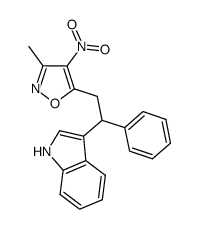 3-[2-(3-methyl-4-nitroisoxazol-5-yl)-1-phenylethyl]-1H-indole结构式