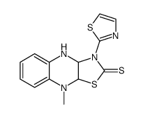 3-(2-Thiazolyl)-9-methyl-2,3,3a,4,9,9a-hexahydrothiazolo<4,5-b>quinoxaline-2-thione Structure