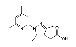 1H-Pyrazole-4-acetic acid, 1-(4,6-dimethyl-2-pyrimidinyl)-3,5-dimethyl结构式