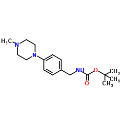 tert-Butyl 4-(4-methylpiperazin-1-yl)benzylcarbamate Structure