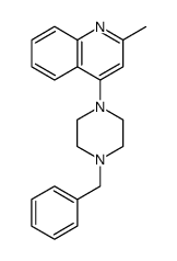 Quinoline, 2-methyl-4-[4-(phenylmethyl)-1-piperazinyl] Structure