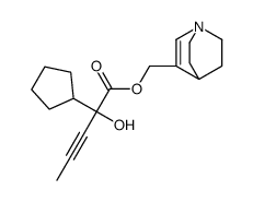 1-azabicyclo[2.2.2]oct-2-en-3-ylmethyl 2-cyclopentyl-2-hydroxypent-3-ynoate结构式