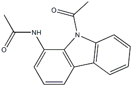 N-(9-acetyl-9H-carbazol-8-yl)acetamide Structure