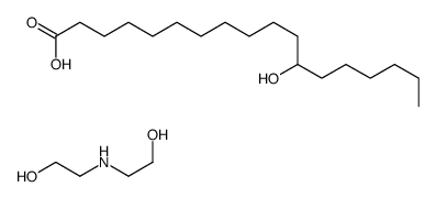 12-hydroxyoctadecanoic acid, compound with 2,2'-iminodiethanol (1:1)结构式
