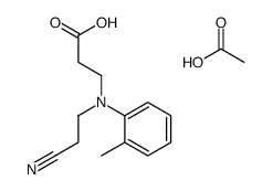 N-(2-cyanoethyl)-O-methyl-N-phenyl-beta-alanine monoacetate结构式