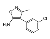 5-Isoxazolamine, 4-(3-chlorophenyl)-3-methyl结构式