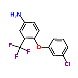 4-(3-Chlorophenoxy)-3-(trifluoromethyl)aniline结构式