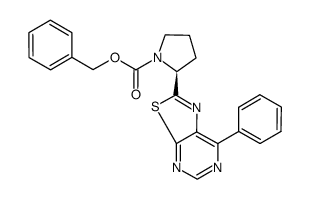 benzyl (S)-2-(7-phenylthiazolo[5,4-d]pyrimidin-2-yl)pyrrolidine-1-carboxylate结构式