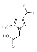 [3-(二氟甲基)-5-甲基-1H-吡唑-1-基]乙酸结构式