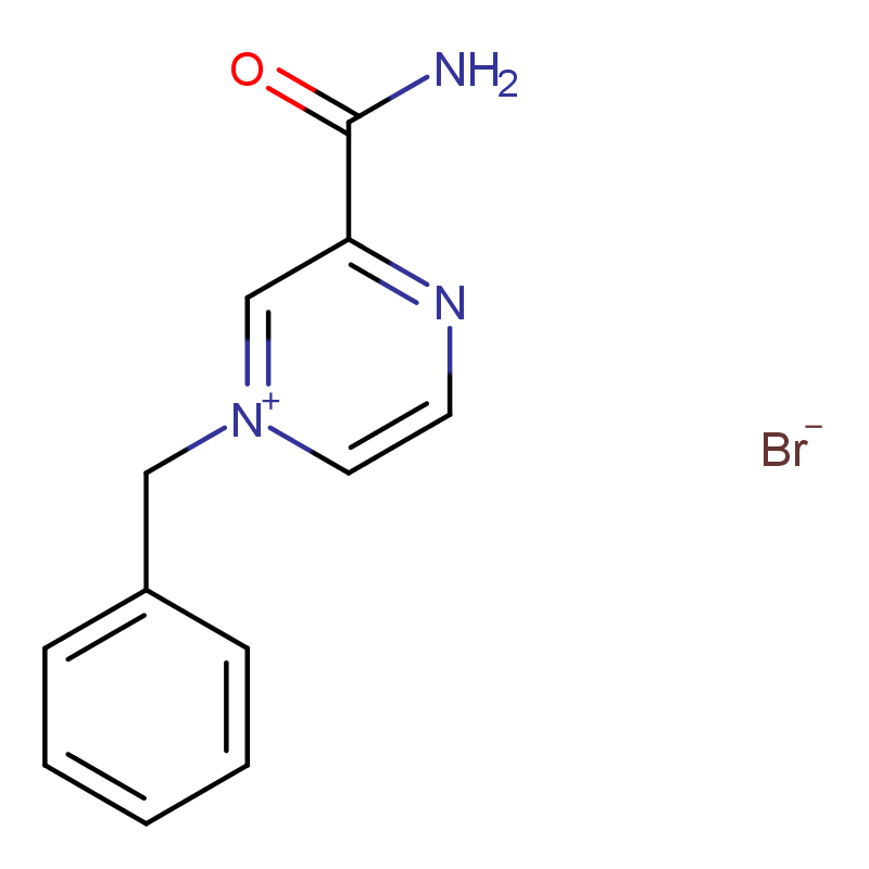 1-Benzyl-3-carbamoylpyrazin-1-ium bromide Structure