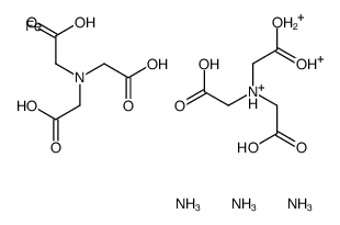 triammonium bis[N,N-bis(carboxymethyl)glycinato(3-)-N,O,O']ferrate(3-)结构式