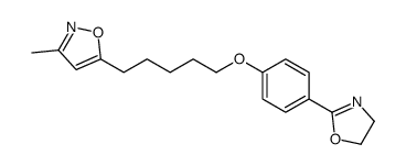 5-[5-[4-(4,5-dihydro-1,3-oxazol-2-yl)phenoxy]pentyl]-3-methyl-1,2-oxazole结构式