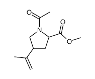 1-acetyl-4-isopropenyl-pyrrolidine-2-carboxylic acid methyl ester Structure