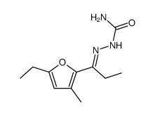2-Propionyl-3-methyl-5-ethyl-furan-semicarbazon Structure