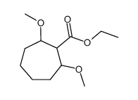 2,7-dimethoxy-cycloheptanecarboxylic acid ethyl ester Structure