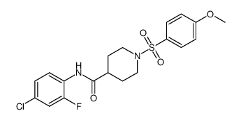 1-(4-methoxybenzenesulfonyl)piperidine-4-carboxylic acid (4-chloro-2-fluorophenyl)amide结构式