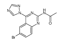 2-acetamido-6-bromo-4-(1,2,4-triazolyl)-quinazoline结构式