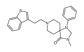 8-[2-(1-benzothiophen-3-yl)ethyl]-3-methyl-1-phenyl-1,3,8-triazaspiro[4.5]decan-4-one结构式