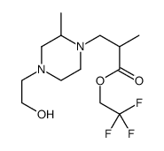 2,2,2-trifluoroethyl 3-[4-(2-hydroxyethyl)-2-methylpiperazin-1-yl]-2-methylpropanoate结构式
