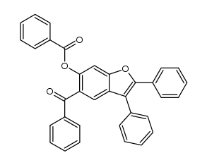 (6-benzoyloxy-2,3-diphenyl-benzofuran-5-yl)-phenyl ketone Structure